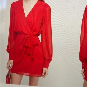 Express chiffon wrap dress